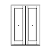 Full-view double door
Unit Dimension 64-1/4" x 91-3/4"
Door Dimension 31" x 89"
Panel - none
Glazing - IG